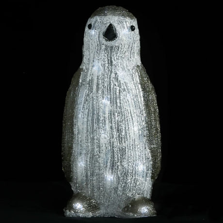 Kerstfiguur pinguïn LED binnen en buiten 30 cm acryl - AllerleiShop