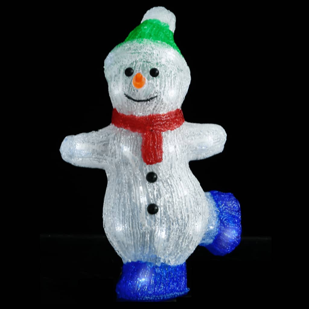 Kerstfiguur sneeuwman LED binnen en buiten 30 cm acryl - AllerleiShop