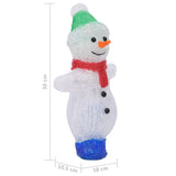 Kerstfiguur sneeuwman LED binnen en buiten 30 cm acryl - AllerleiShop