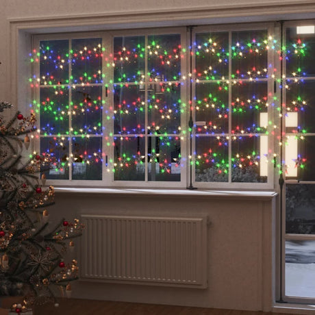 Lichtsnoergordijn sterren met 500 LED's 8 functies meerkleurig - AllerleiShop