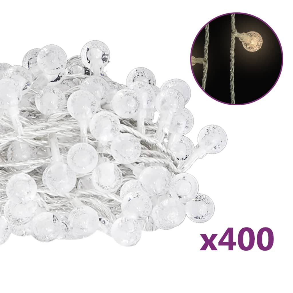 Lichtsnoer met 400 LED's 8 functies warmwit 40 m - AllerleiShop