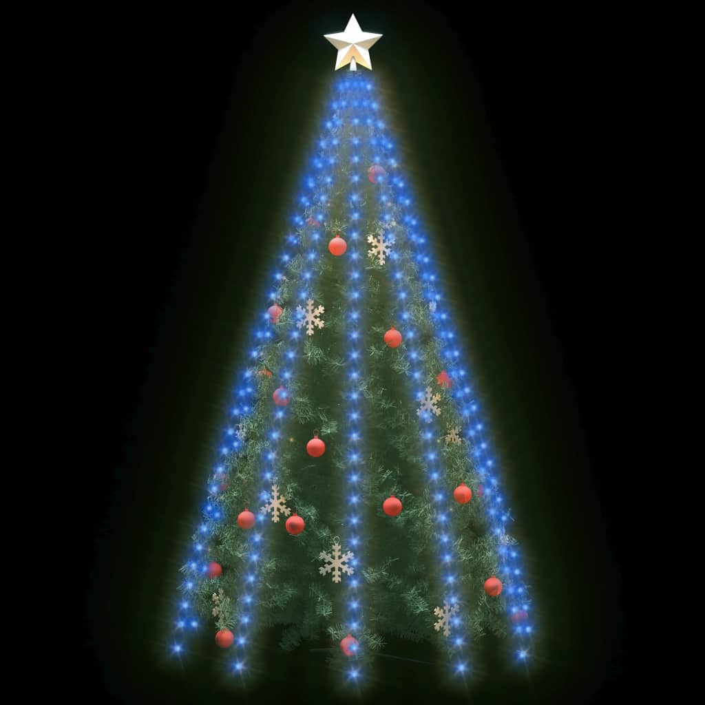 Kerstboomverlichting met 250 LED's blauw net 250 cm - AllerleiShop