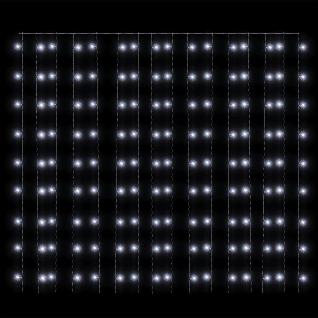 Lichtsnoergordijn met 300 LED's en 8 functies 3x3 m koudwit - AllerleiShop