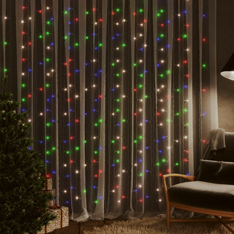 Lichtsnoergordijn met 300 LED's en 8 functies 3x3 m meerkleurig - AllerleiShop