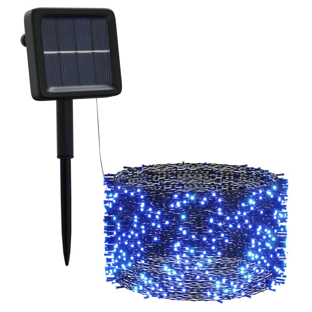 5 st Lichtslinger met 200 LED's solar binnen/buiten blauw - AllerleiShop