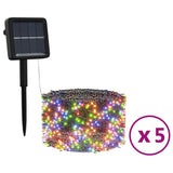 5 st Lichtslinger met 200 LED's solar binnen/buiten meerkleurig - AllerleiShop