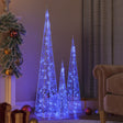 Lichtkegelset decoratief LED 60/90/120 cm acryl blauw - AllerleiShop