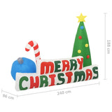 Kerstboom Merry Christmas opblaasbaar LED 240x188 cm - AllerleiShop