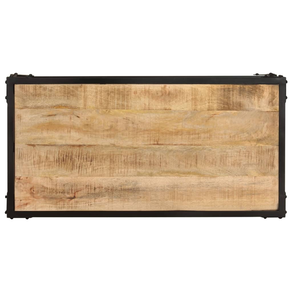 Salontafel 90x45x35 cm massief ruw mangohout - AllerleiShop