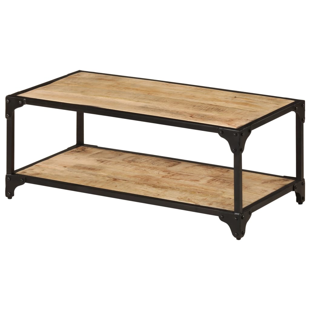 Salontafel 90x45x35 cm massief ruw mangohout - AllerleiShop