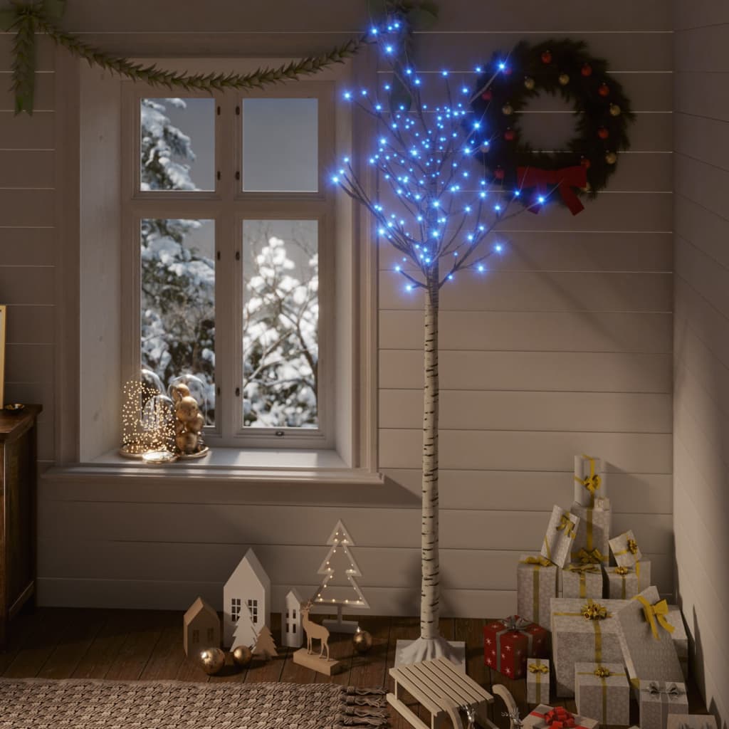 Kerstboom wilg met 180 blauwe LED's binnen en buiten 1,8 m - AllerleiShop