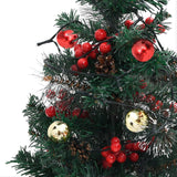 Tuinkerstbomen 2 st met verlichting 76 cm PVC - AllerleiShop