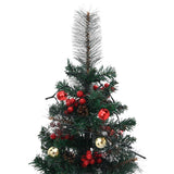 Tuinkerstbomen 2 st met verlichting 76 cm PVC - AllerleiShop