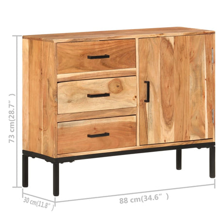 Dressoir 88x30x73 cm massief acaciahout - AllerleiShop