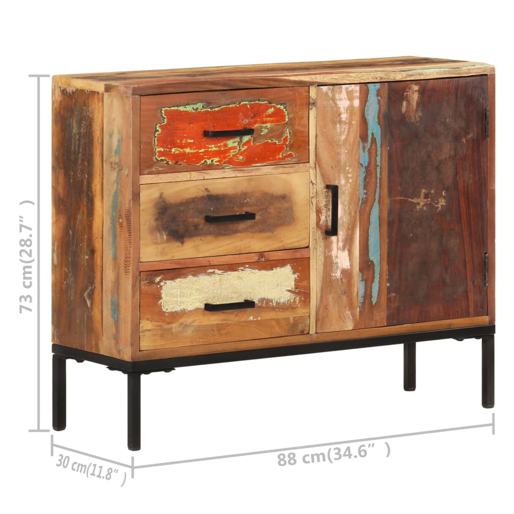 Dressoir 88x30x73 cm massief gerecycled hout - AllerleiShop