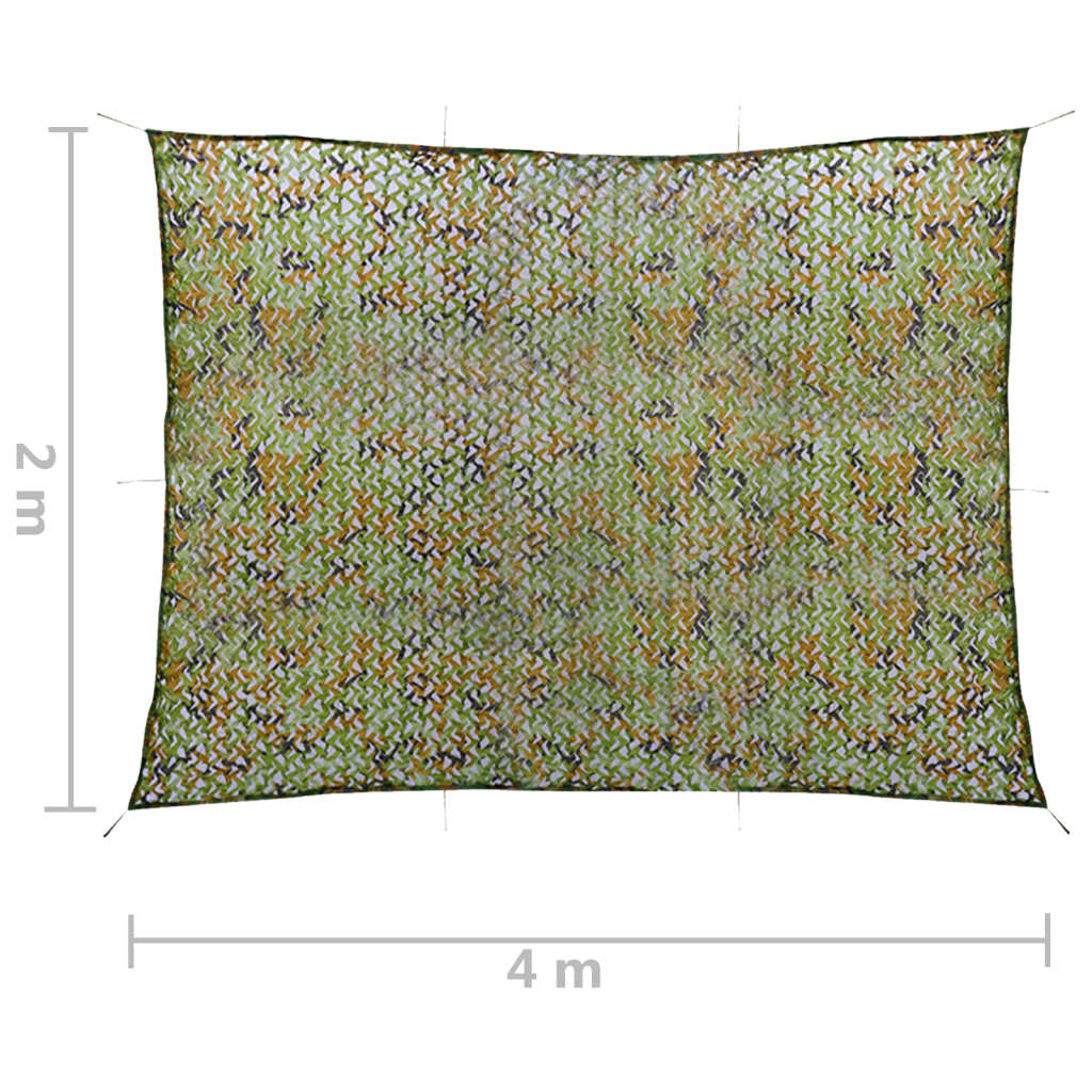 Camouflagenet met opbergtas 2x4 m groen