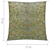 Camouflagenet met opbergtas 5x5 m groen