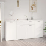 Dressoir 160x36x75 cm bewerkt hout wit - AllerleiShop