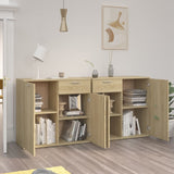 Dressoir 160x36x75 cm bewerkt hout sonoma eikenkleurig - AllerleiShop