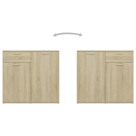 Dressoir 160x36x75 cm bewerkt hout sonoma eikenkleurig - AllerleiShop