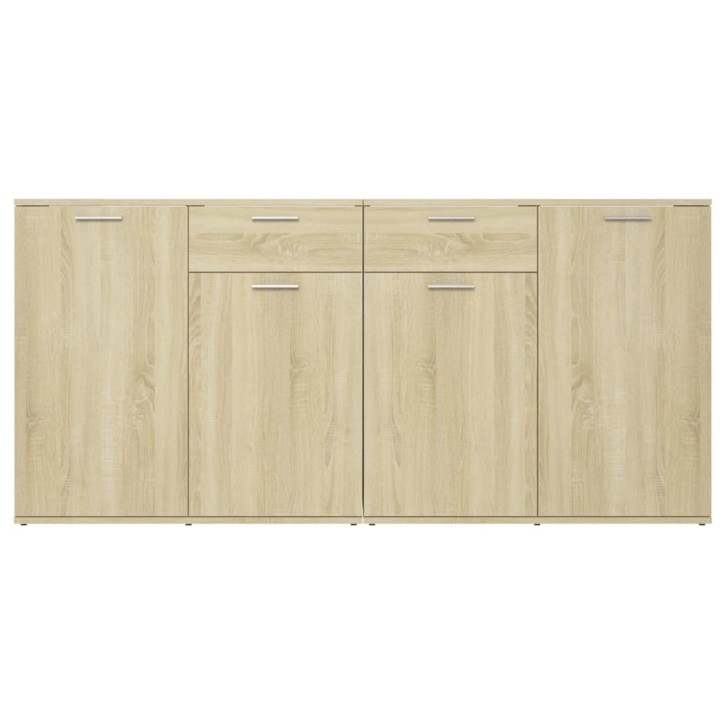 Dressoir 160x36x75 cm bewerkt hout sonoma eikenkleurig - AllerleiShop