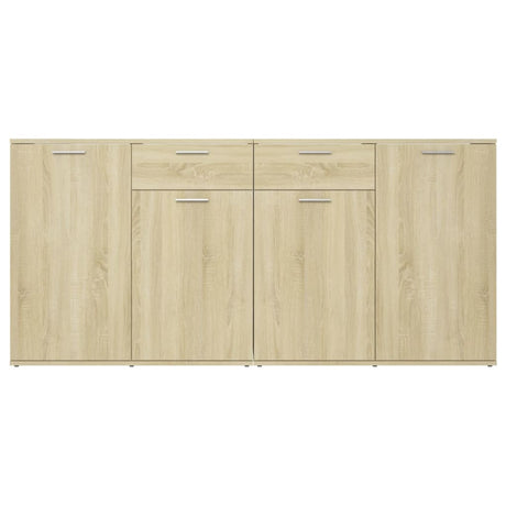 Dressoir 160x36x75 cm bewerkt hout sonoma eikenkleurig - AllerleiShop