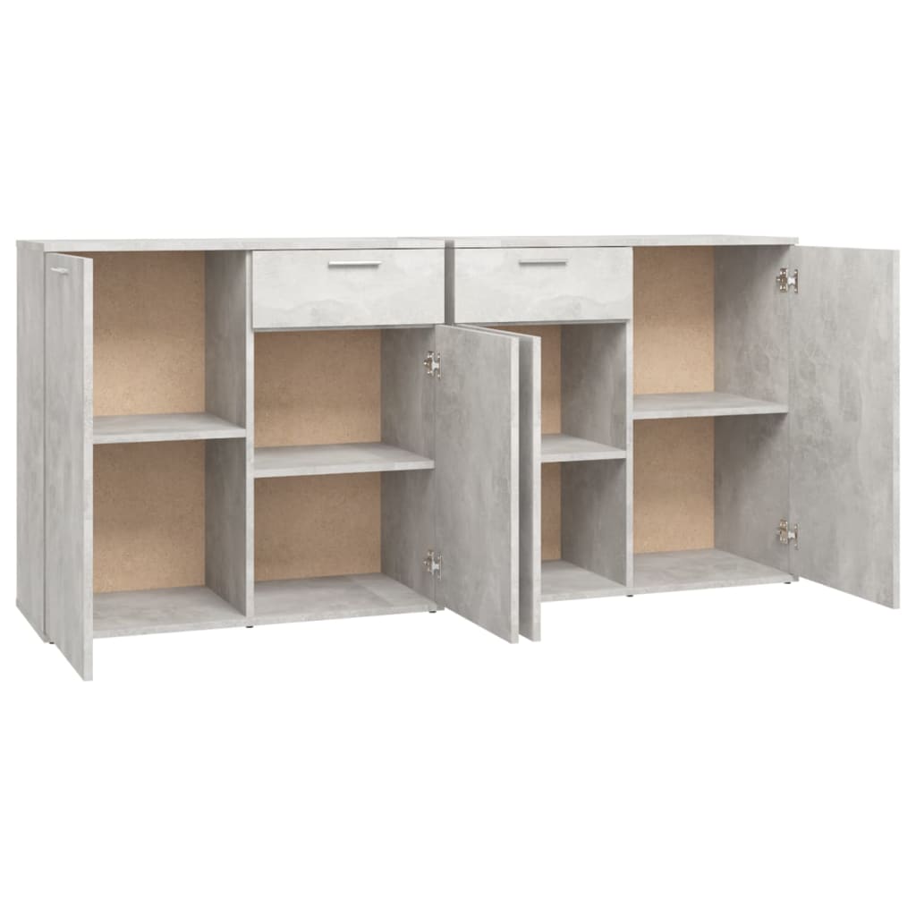 Dressoir 160x36x75 cm bewerkt hout betongrijs - AllerleiShop