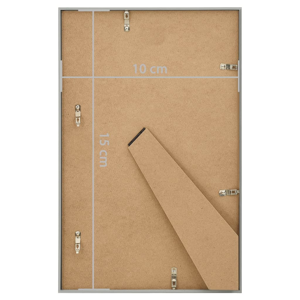 Fotolijsten 3 st voor tafel 10x15 cm MDF zilverkleurig - AllerleiShop