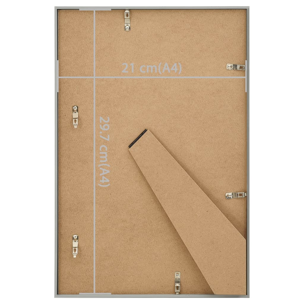 Fotolijsten 3 st voor tafel 21x29,7cm MDF zilverkleurig - AllerleiShop