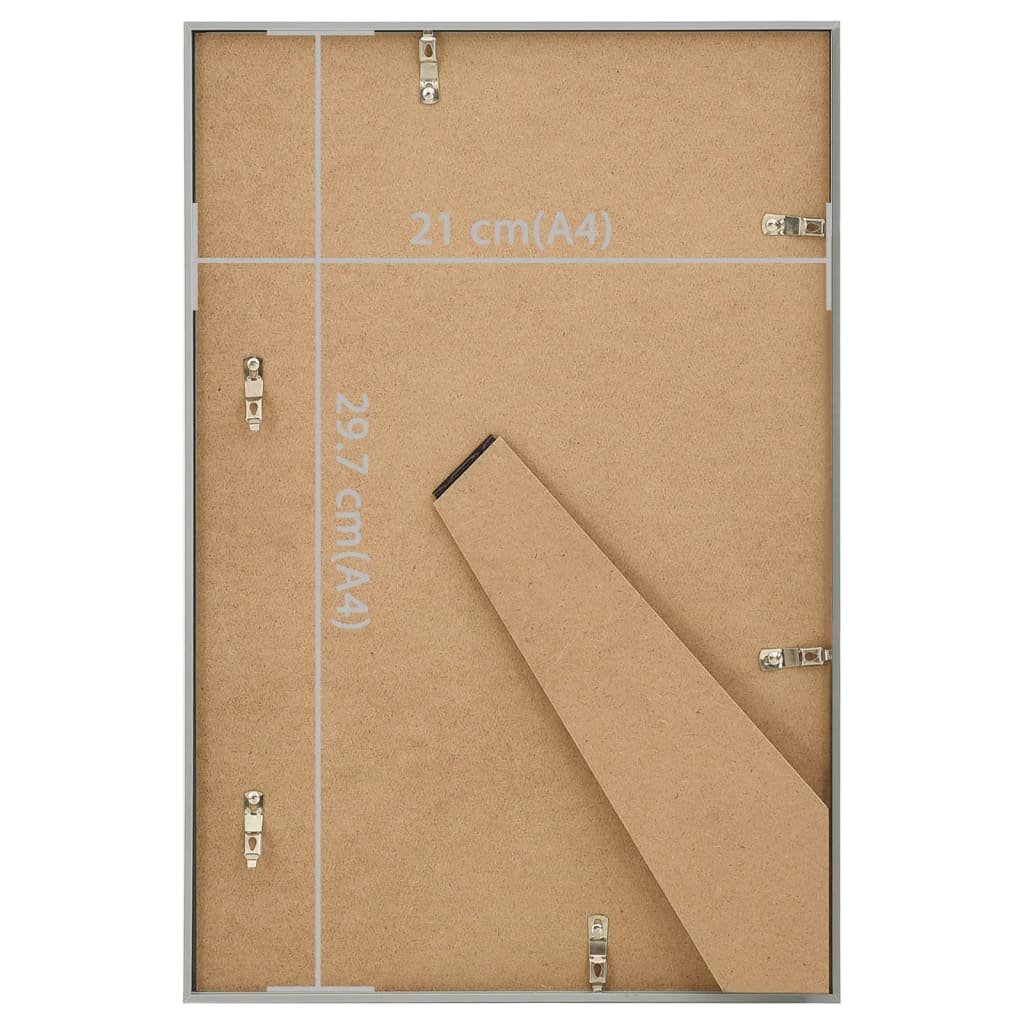 Fotolijsten 5 st voor tafel 21x29,7 cm MDF zilverkleurig - AllerleiShop