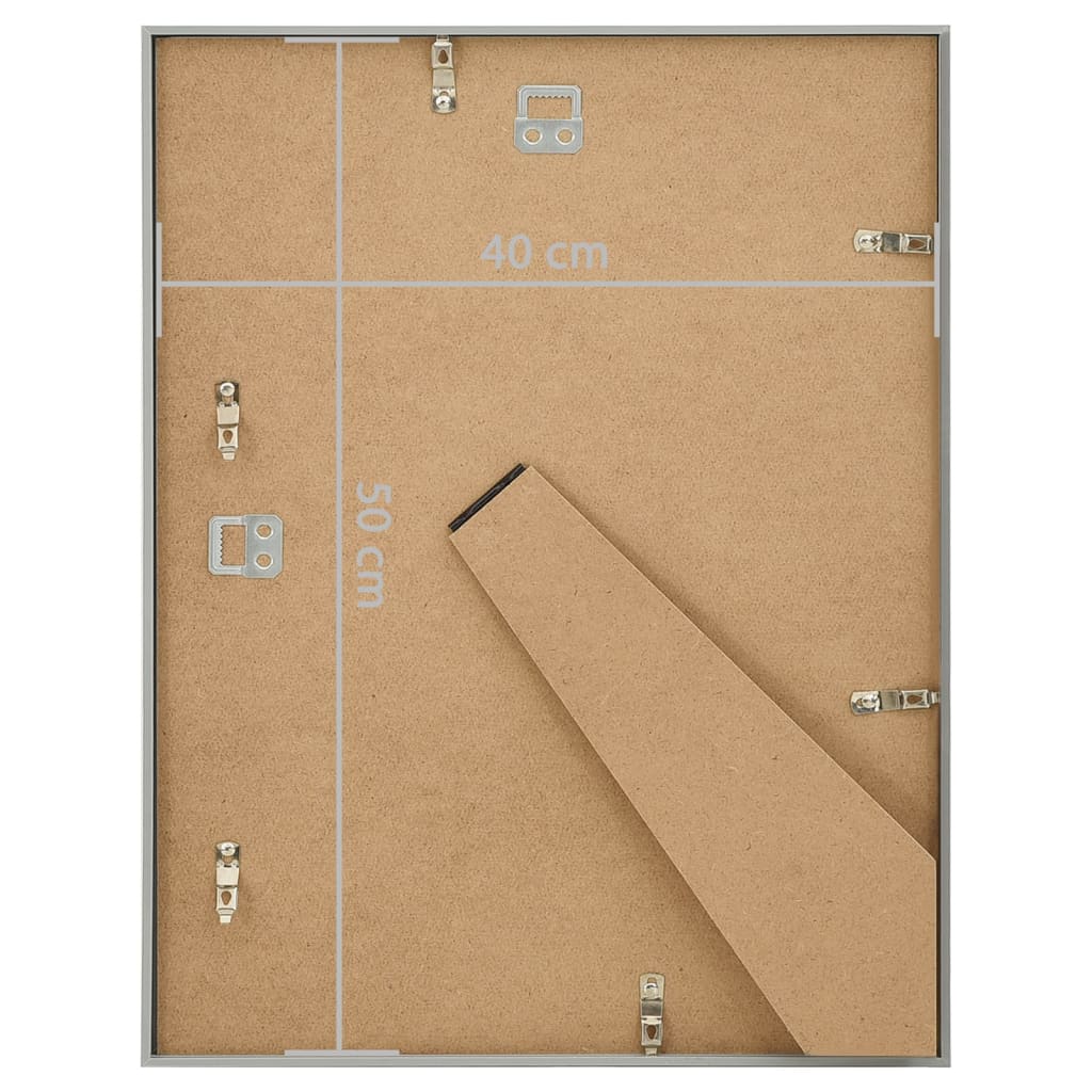 Fotolijsten 5 st voor wand of tafel 40x50 cm MDF zilverkleurig - AllerleiShop