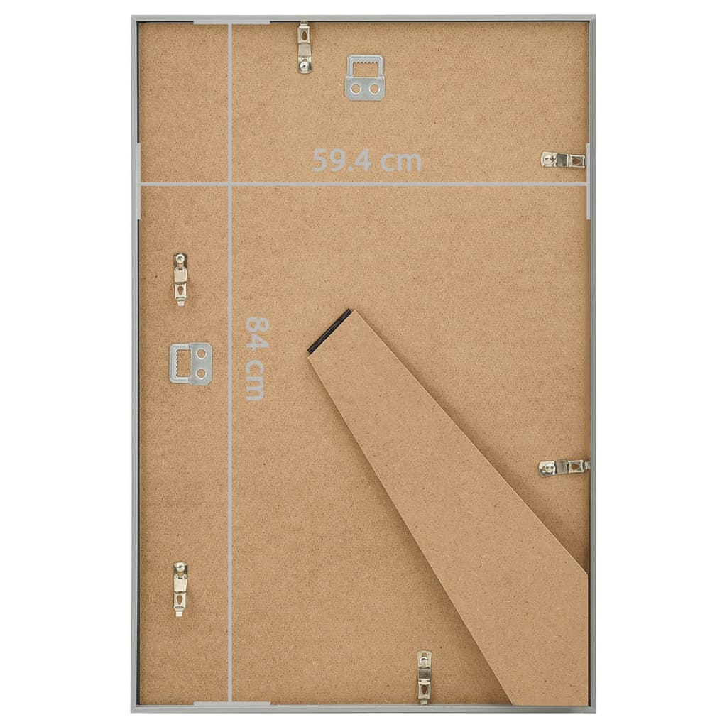 Fotolijsten 3 st voor wand of tafel 59,4x84 cm MDF zilverkleur - AllerleiShop