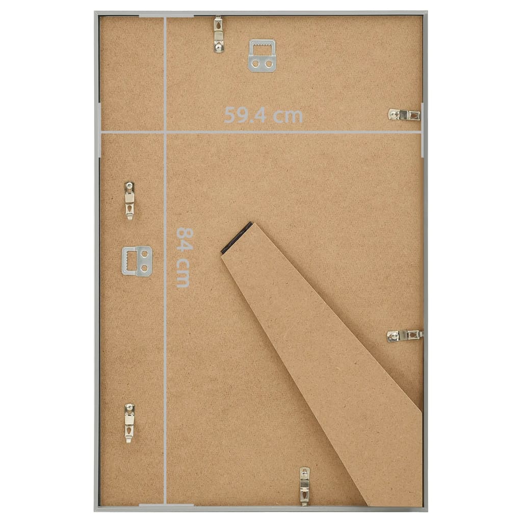 Fotolijsten 5 st voor wand of tafel 59,4x84 cm MDF zilverkleur - AllerleiShop