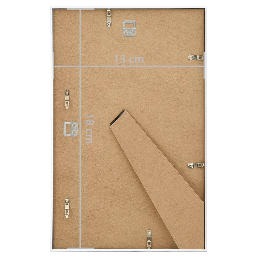 Fotolijsten 5 st voor wand of tafel 13x18 cm MDF wit - AllerleiShop