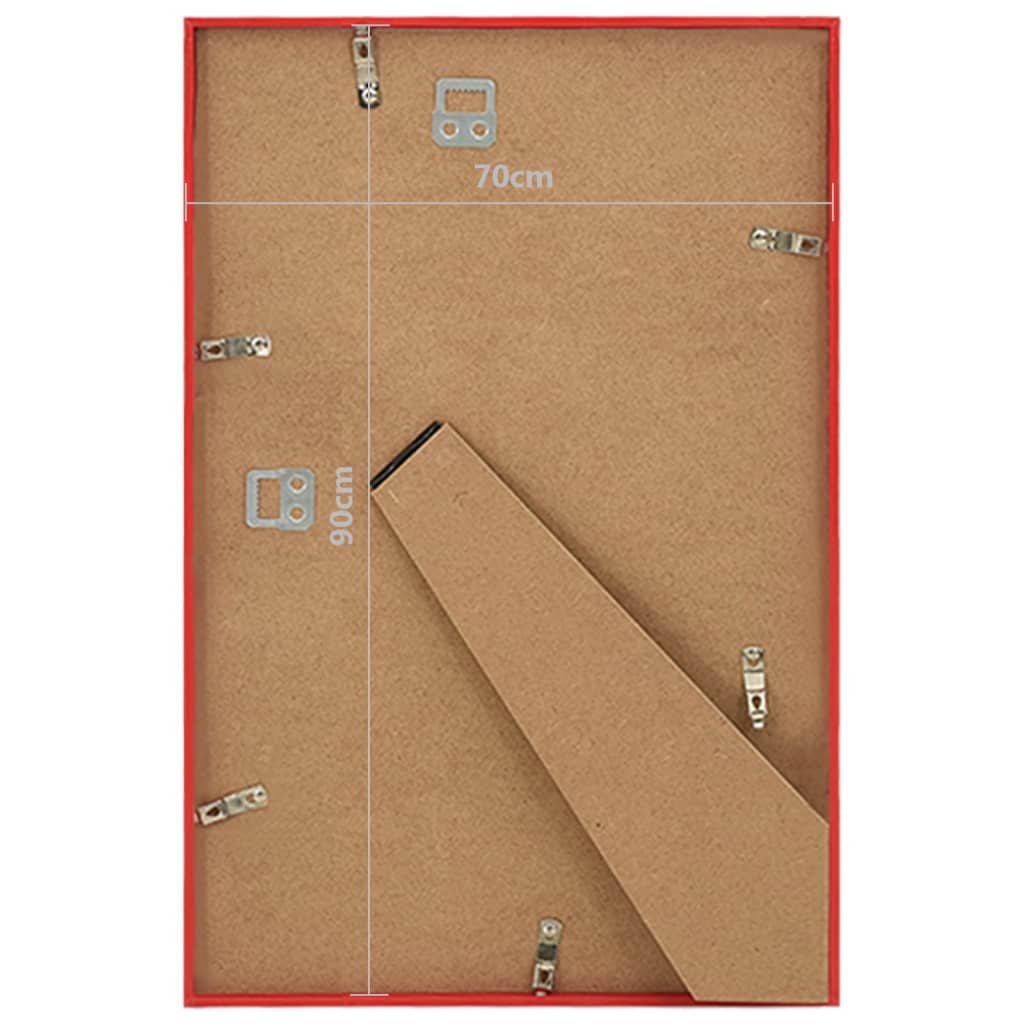 Fotolijsten 5 st voor wand of tafel 70x90 cm MDF rood - AllerleiShop