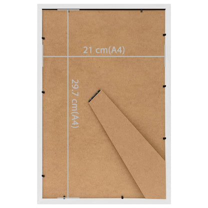 Fotolijsten 3 st voor tafel 21x29,7cm MDF wit - AllerleiShop