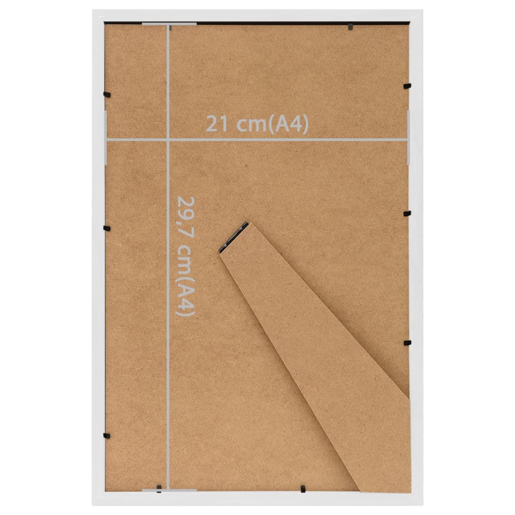 Fotolijsten 5 st voor tafel 21x29,7 cm MDF wit - AllerleiShop