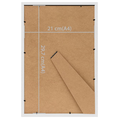 Fotolijsten 5 st voor tafel 21x29,7 cm MDF wit - AllerleiShop