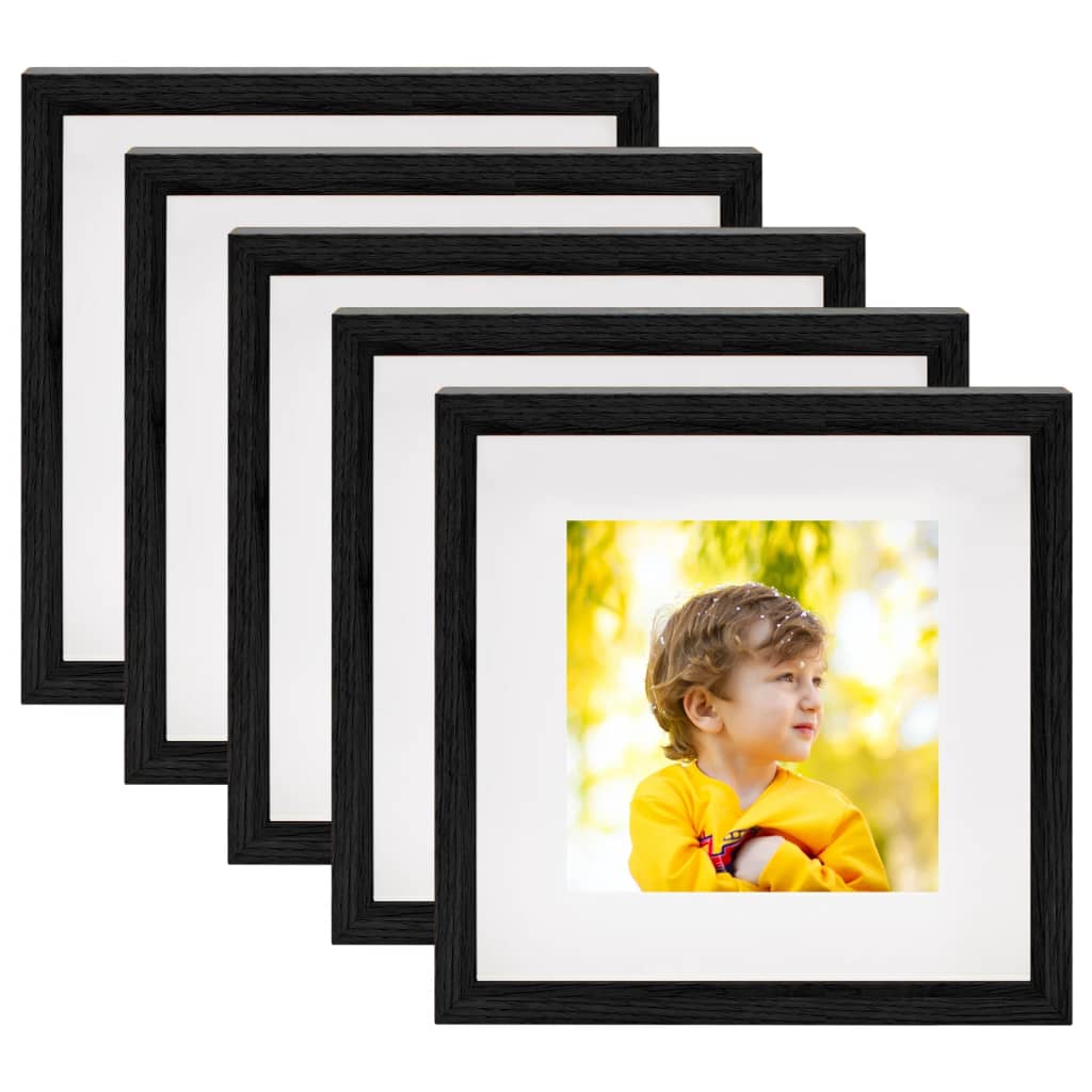 Fotolijsten 5 st voor 13x13 cm foto 3D 23x23 cm zwart - AllerleiShop