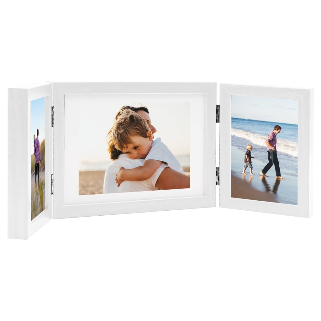 Fotolijst drieluik 22x15 cm+2x(10x15 cm) wit - AllerleiShop