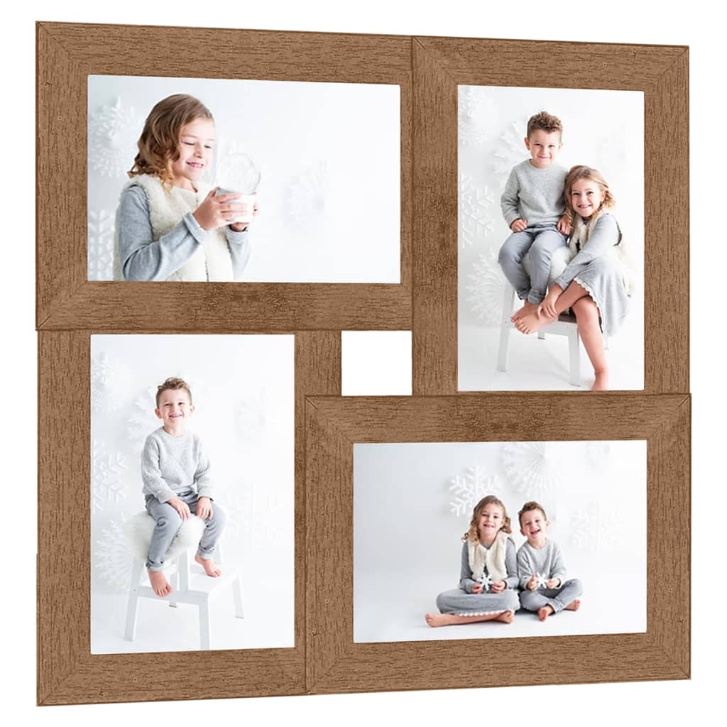 Fotolijst voor 4x(10x15 cm) foto MDF lichtbruin - AllerleiShop