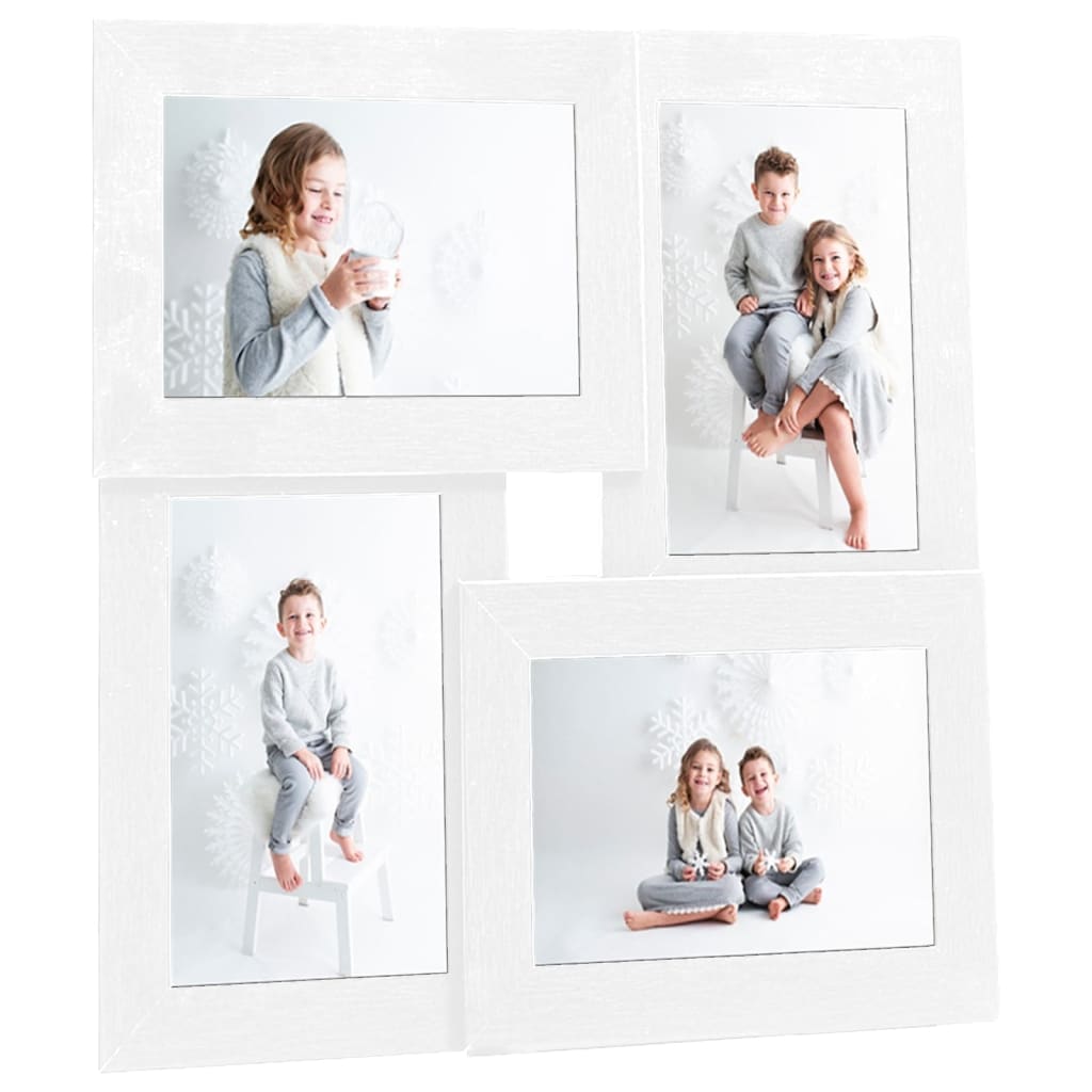 Fotolijst voor 4x(10x15 cm) foto MDF wit - AllerleiShop