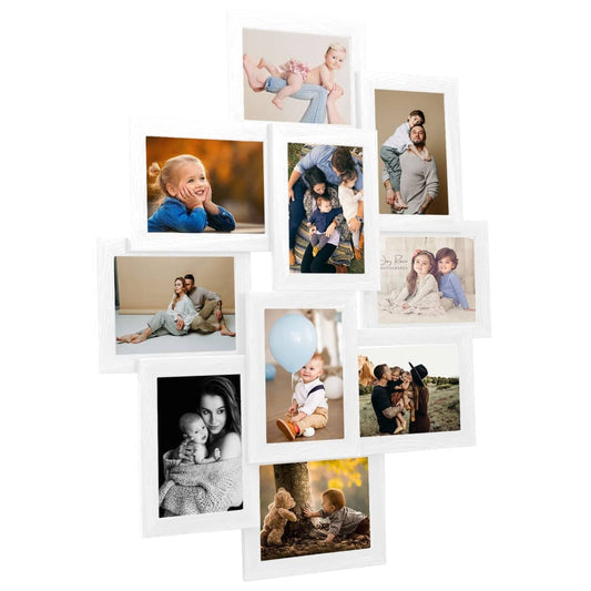 Fotolijst voor 10x(10x15 cm) foto MDF wit - AllerleiShop