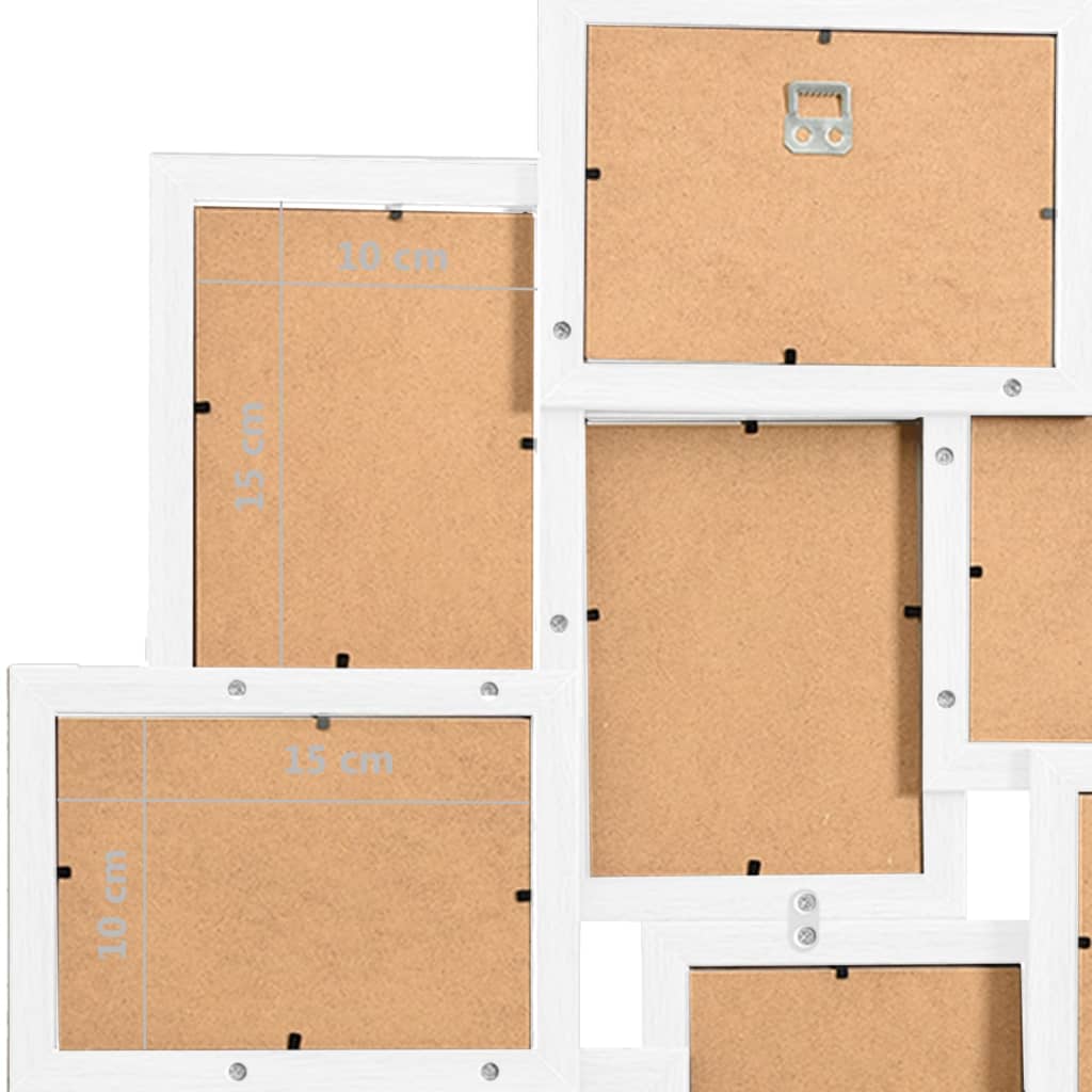 Fotolijst voor 10x(10x15 cm) foto MDF wit - AllerleiShop