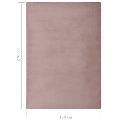 Vloerkleed 180x270 cm kunstkonijnenbont oudroze - AllerleiShop