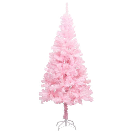 Kunstkerstboom met verlichting en kerstballen 150 cm PVC roze - AllerleiShop