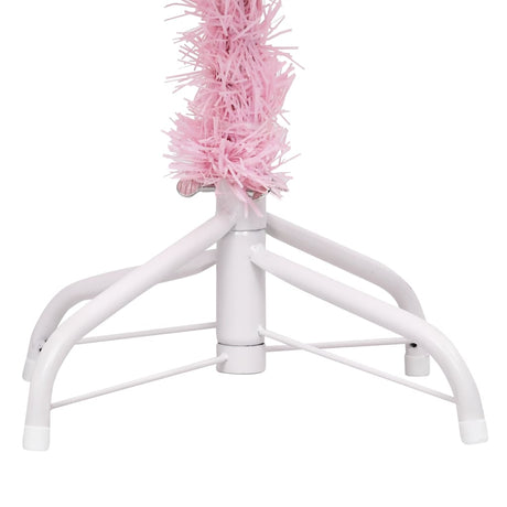 Kunstkerstboom met verlichting en kerstballen 150 cm PVC roze - AllerleiShop