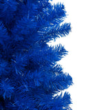 Kunstkerstboom met verlichting en kerstballen 150 cm PVC blauw - AllerleiShop