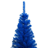 Kunstkerstboom met verlichting en kerstballen 150 cm PVC blauw - AllerleiShop