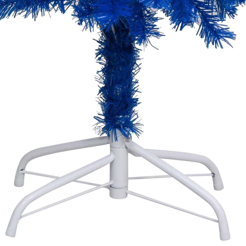 Kunstkerstboom met verlichting en kerstballen 150 cm PVC blauw - AllerleiShop